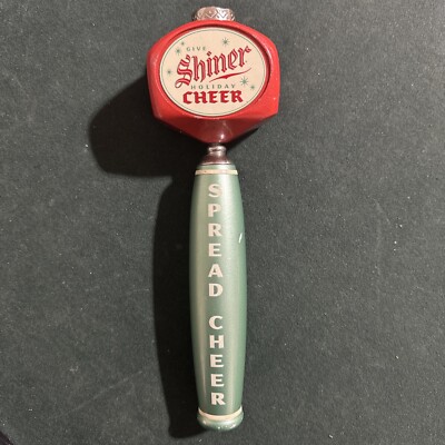 Shiner Holiday Cheer Beer Tap Handle Spread Cheer Old School Rare