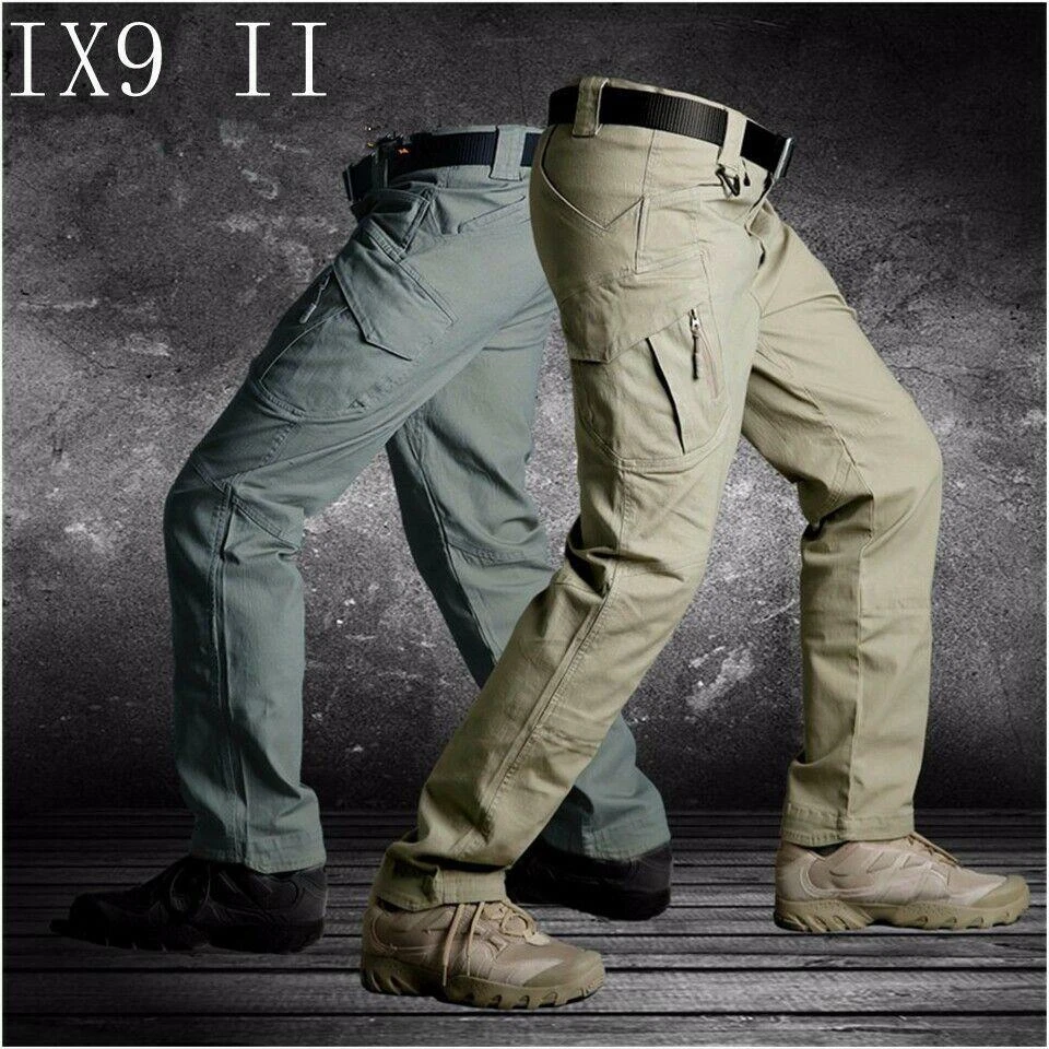 Men Military Tactical Cargo Pants Swat Army Training Hiking Hunting Trousers