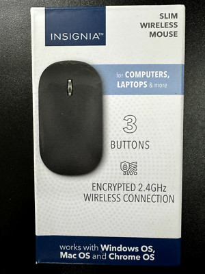 Insignia - Wireless Optical 3-Button Mouse - Black NS-PM2SK3B23