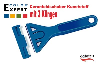 Glaskeramik-Schaber Kochfeldschaber Reinigungsschaber Expert 60mm