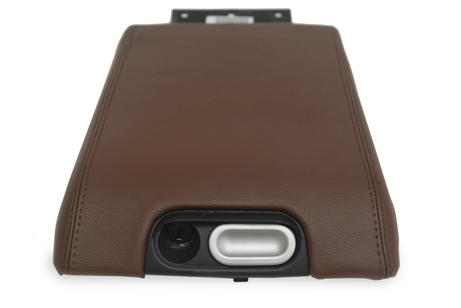 Gray Stitch Console Armrest Cover Synthetic Leather For 09-14 Ford F150, Raptor