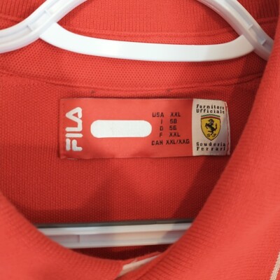 フェラーリ F1 FILA製 ポロシャツ FILA x FERRARI FORMULA 1 VINTAGE TEAM RED POLO 2003 SIZE “XL” | eBay