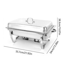Stainless Steel Chafer For Catering Chafing Dish Buffet Set Approx 7.5l