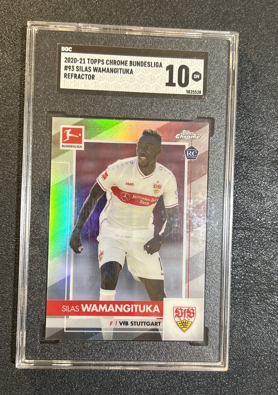 2020-21 Topps Chrome Bundesliga Refractor Silas Wamangituka Rookie RC #93 SGC 10