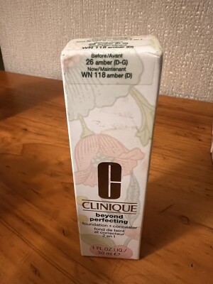 Clinique Beyond Perfecting Foundation+Concealer #WN 118 Amber(D) - 1oz (NIB) New