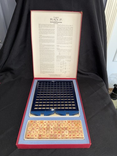 1966 Selchow & Righter Co Scrabble Brand RSVP 3D Crossword Game Complete Nice - Picture 8 of 13