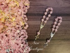 96 Pieces of Mini Rosary Favors Pink Gold or silver, Christening or all occasion