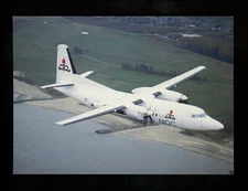 Aviation Airplane Airline postcard Skyliner 097 Fokker 50 National Iranian Oil 