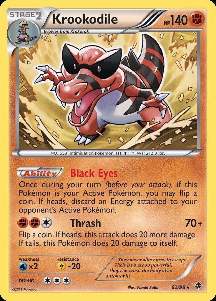 Pokemon Krookodile (62/102) Emerging Powers LP