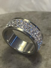 ♡ Pierścionek błyszczący sen stal nierdzewna rozmiar 59,5 unisex nienoszony ♡