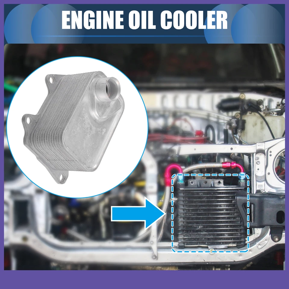 Engine Oil Cooler Transmission Oil Cooler Single Custom for Audi TT 2007-2014 - Image 2 of 4