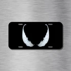 Venom eyes creature Spiderman Vehicle License Plate Front Auto Tag NEW