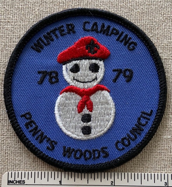 Vintage 197879 PENN'S WOODS COUNCIL Boy Scout Winter Camping PATCH