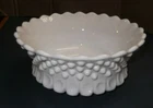 VINTAGE FENTON WHITE HOBNAIL MILK GLASS BOWL 8 1/4"D X 3 1/2"H