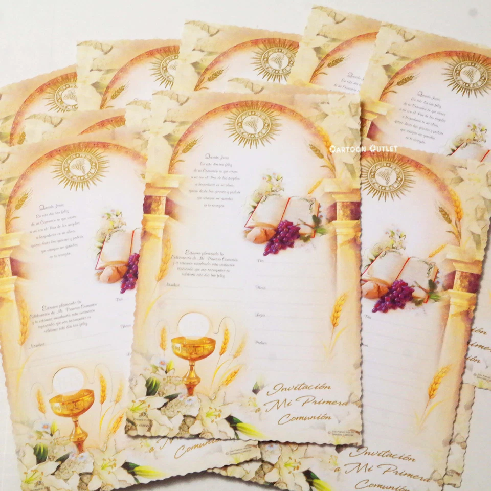 25 Primera Comunion Invitaciones Recuerdos Communion Invitations Favors Girl Boy - Image 3 of 4