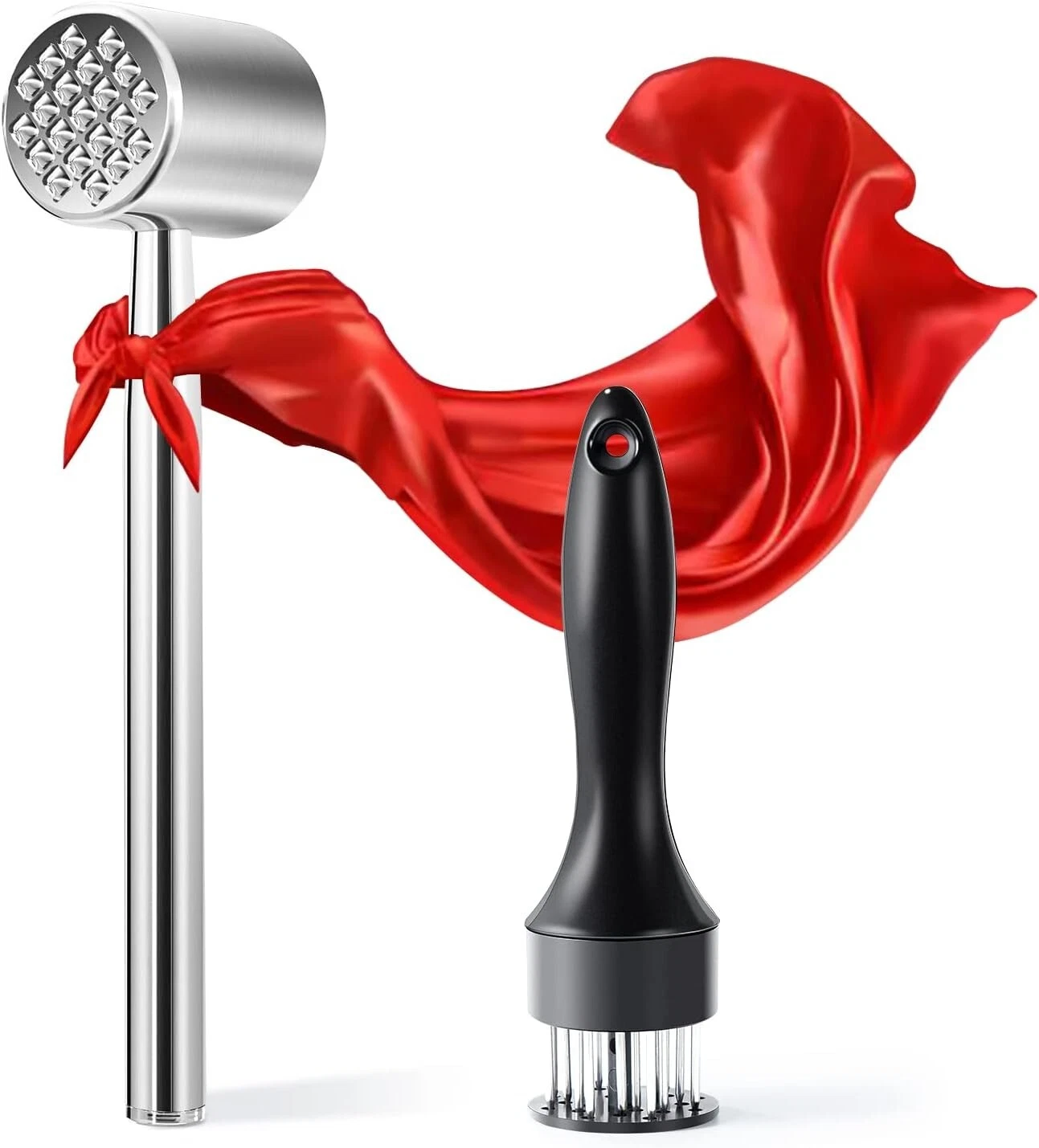 Meat Tenderizer Tool Stainless Steel Kitchen Tool Tenderizer Hammer for BBQ Fish