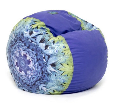 CordaRoy's Kush Convertible 42in Bean Bag Chair, Purple/Blue Floral, COR-FC-PF