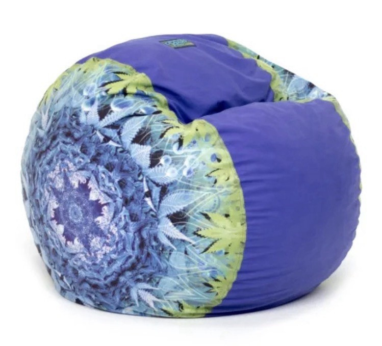 CordaRoy's Kush Convertible 42in Bean Bag Chair, Purple/Blue Floral, COR-FC-PF