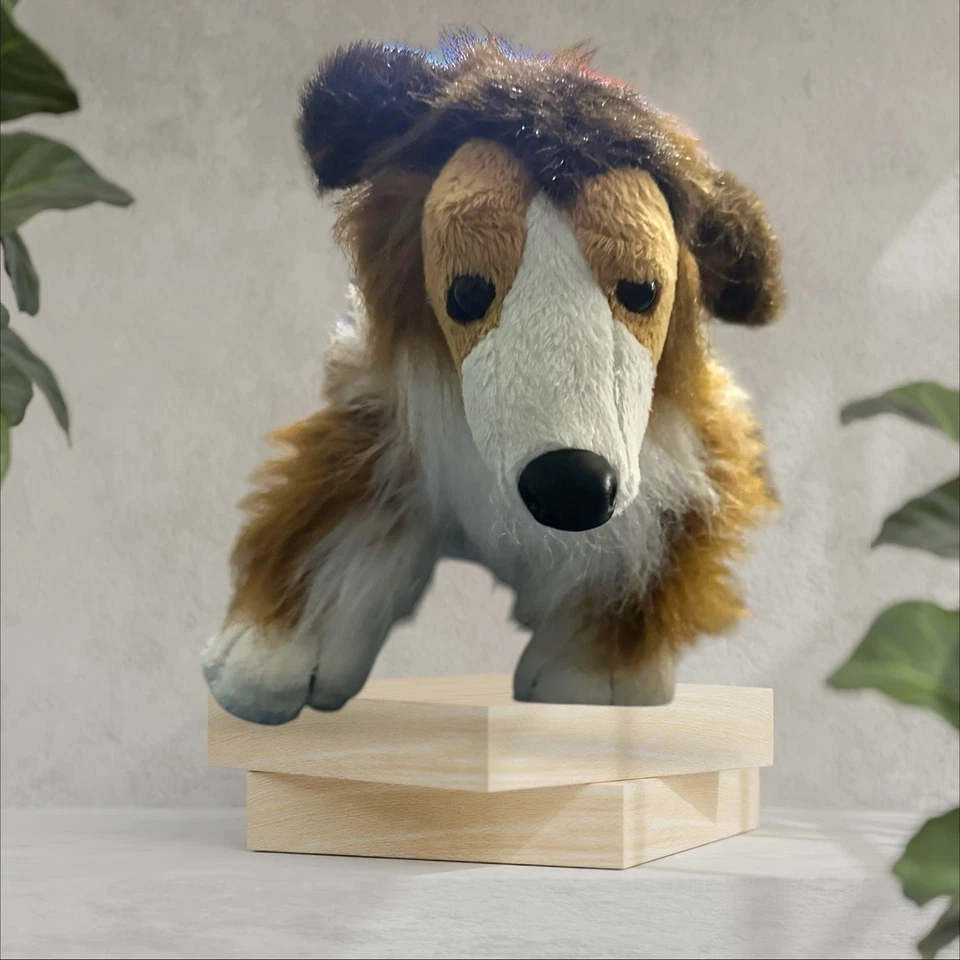 GANZ Webkinz Collie White & Brown Plush Dog Lassie Toy Realistic 8" No Code - Image 2 of 4