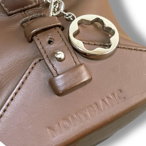 Montblanc Star Charm Shoulder Bag Leather Brown Silver Color From Japan - Foto 23 di 24