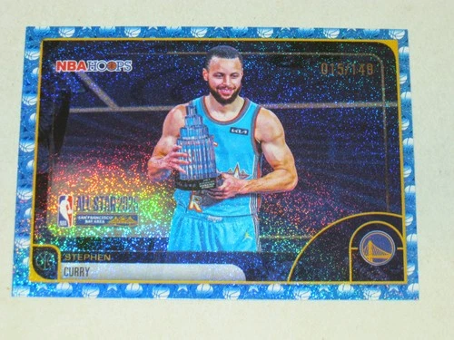 2025-26 Panini NBA Hoops Pixel Burst Blue #275 Stephen Curry 015/149