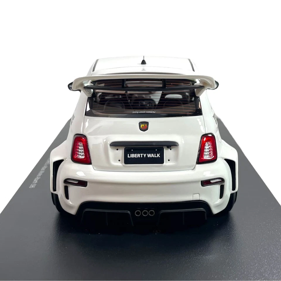 Modellino Auto Top Speed 1/18 Abarth 595 LB-Works x Abas Works Gara White - Immagine 4 di 4