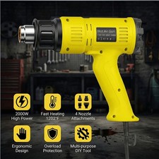 2000W Heat Gun Electric Hot Air Gun Stepless Temperature Heater 4 Nozzles Tool