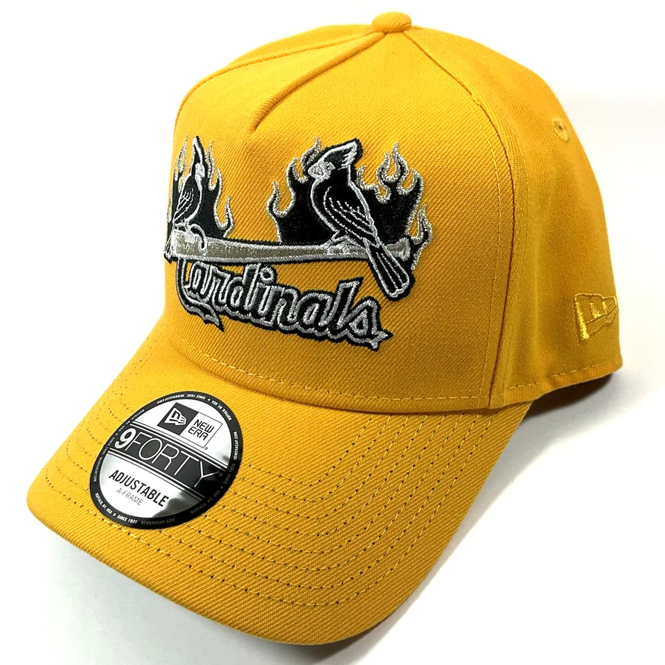 Boné Snapback New Era StL Cardinals Exclusive Yellow Flames 9FORTY A-Frame - Imagem 3 de 4