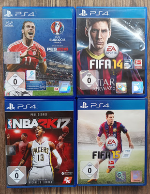 4x PS4 (+PS5) | Fifa 14 + 15 + PES 2016 + NBA 2K17 | Fussball Basketball Deutsch