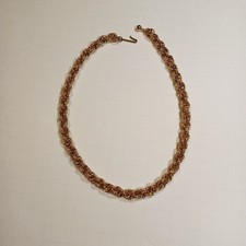 Twisted Rope Chain Gold Tone Necklace 18"