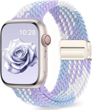 Braided Stretchy Loop with Magnetic Clasp Compatible with Apple Watch Band for W