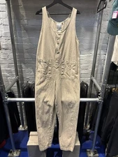 Jungmaven Jumper One Piece Romper  Jumpsuit Womens L White Overalls