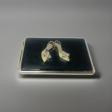 Vintage enamel shoe Themed business card hold...