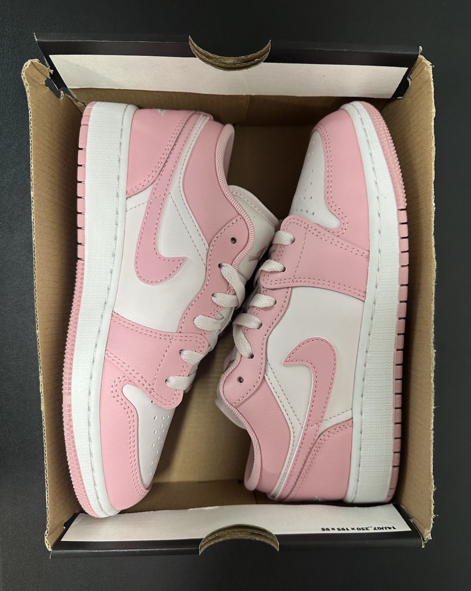 Nike Air Jordan 1 Low GS Soft Pink Pearl Pink White Sneakers