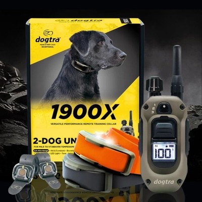 Dogtra 1900X-2 Dog + 2 Handsfree Dog Remote Training Collar - 3/4 Mile Range