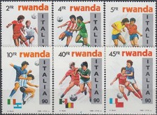 Rwanda World Football Championship Italy O/P 1990 MNH-60 Euro
