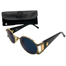 Gianni Versace Sunglasses MOD.S60 COL.49L Medusa Gold Black Women's Authentic
