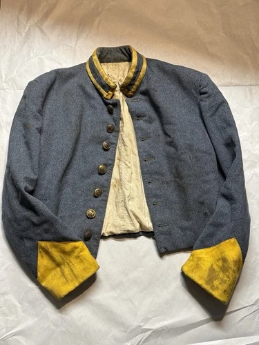 Civil War Confederate CSA Cavalry Shell Jacket with Original CSA Buttons