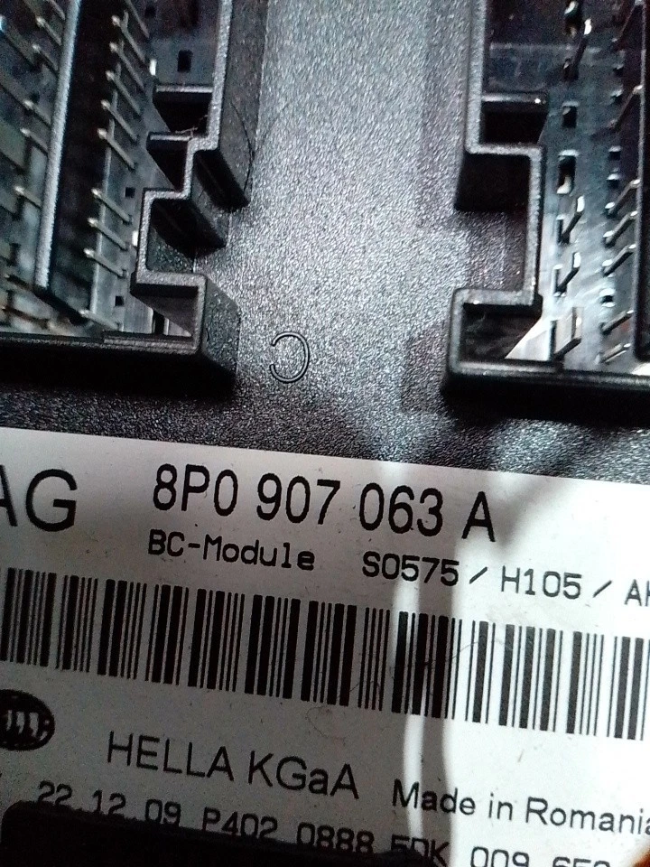 CENTRALINA MODULO BCM 1.4B 92Kw 125CV AUDI A3 2009 8P0907063A  AC4 - Immagine 2 di 3