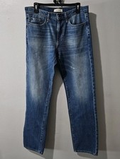 Goodthreads Men's Standard Straight-fit Jean Light Blue Destroyed Size 32x33