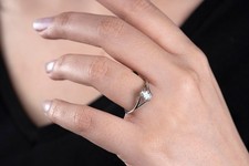 1.50 CT Moissanite Coupe Ovale Fiançailles Bague 14k or Jaune Solitaire Femme En