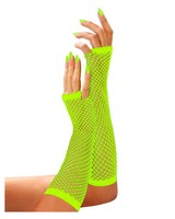 Fingerlose Neon GrüNe Netzhandschuhe Als 80Er Jahre KostüMzubehöR