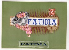 Fatima woman Henshel Litho Milwaukee WI  original cigar box label