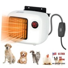 Dog House Heater with Thermostat, Wall-Mounted Dog Heater White