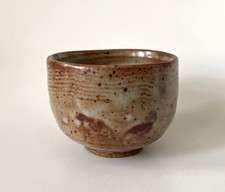 Artist Signed Japanese Style Shino Glaze Yunomi Tea Cup