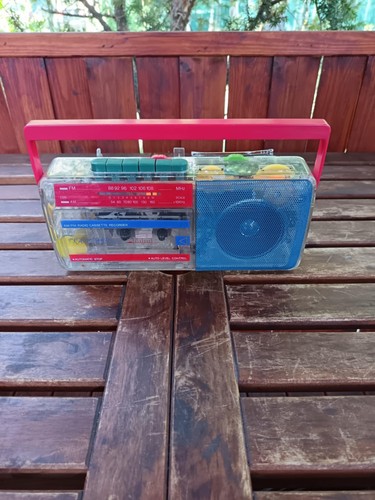 Lenoxx Sound CT 78 vintage American TRANSPARENT boombox - Picture 2 of 10