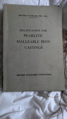 Pearlitic Malleable Iron Castings (Specs):1961 British Standards Institution