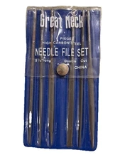 Great Neck 5-1/2" Needle File Set 6 Piece Swiss Pattern File Double Cut NF6C