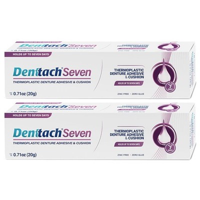 Thermoplastic Denture Adhesive for Comfortable Secure Grip - Pack of 2 Tubes