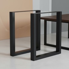 2er Set Tischgestell Schwarz 30x43 cm Tischuntergestell Tischkufen Tischbeine